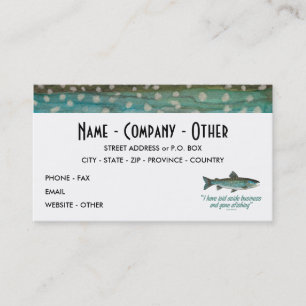 Greenland Char Fishing Business Card