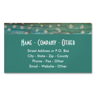 Greenland Char Fishing Fisherman's Magnetic Business Card