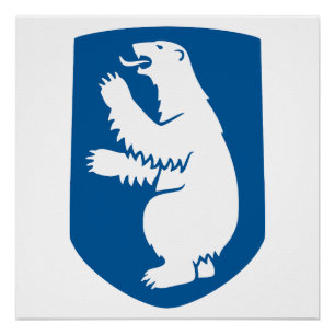 Greenland coat arms country symbol emblem flag den poster
