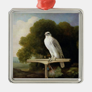 Greenland Falcon (Grey Falcon), 1780 (oil on panel Metal Tree Decoration