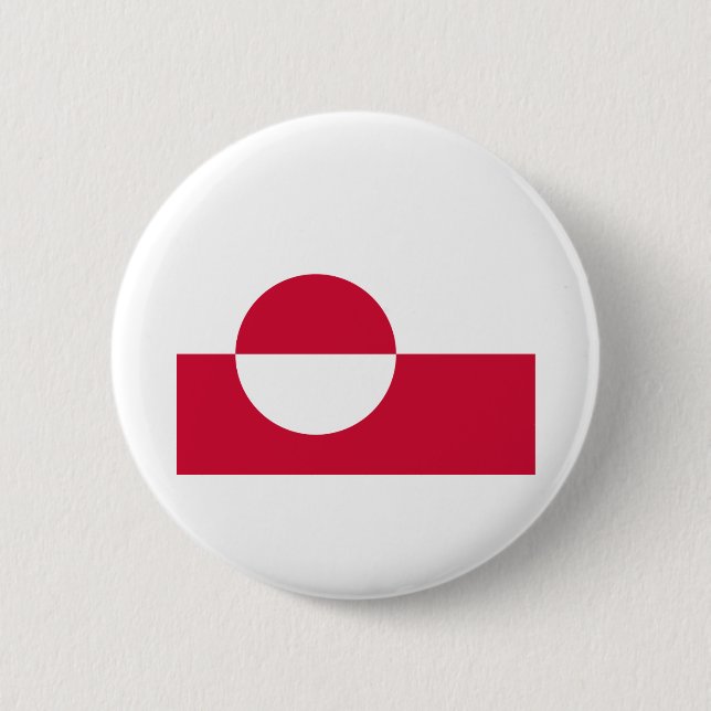 Greenland Flag 6 Cm Round Badge (Front)