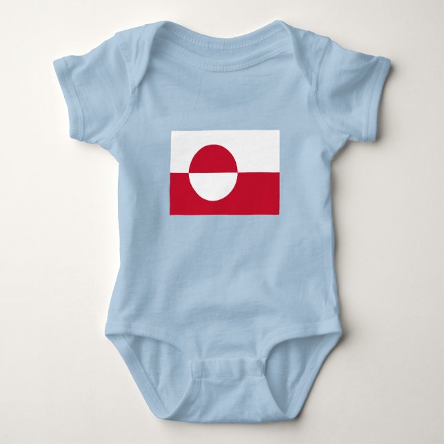 Greenland Flag Baby Bodysuit (Front)