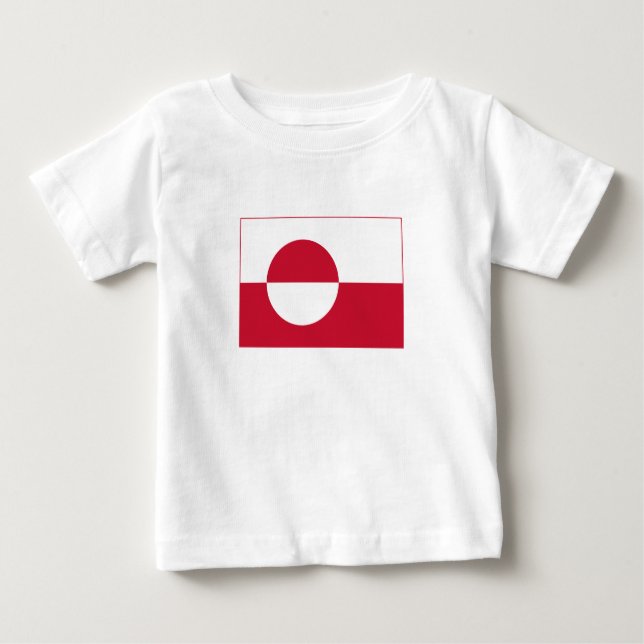Greenland Flag Baby T-Shirt (Front)