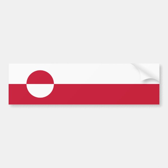 Greenland Flag Bumper Sticker (Front)