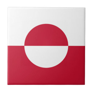 Greenland Flag Ceramic Tile