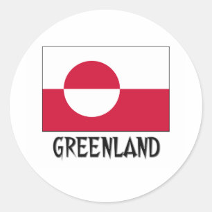 Greenland Flag Classic Round Sticker