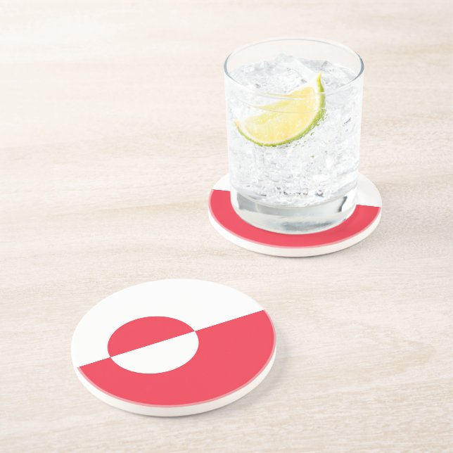 Greenland flag coaster (Side)