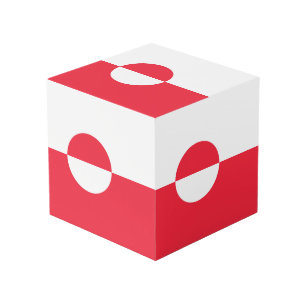 Greenland flag cube