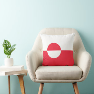 Greenland flag cushion