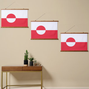 Greenland flag hanging tapestry