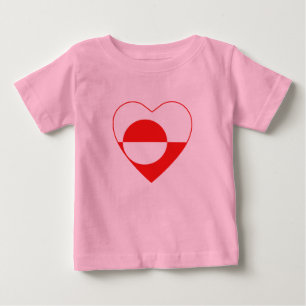 Greenland Flag Heart T-Shirt