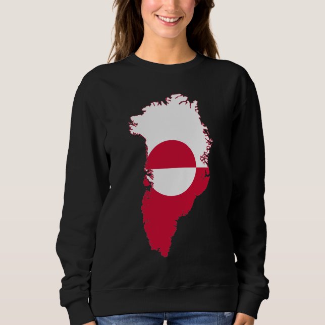 Greenland- flag in country T-Shirt Hoodie (Front)