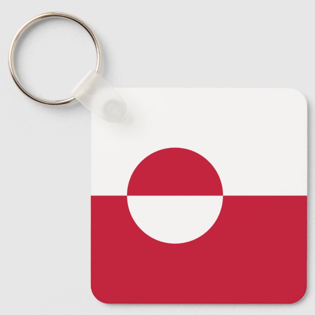 Greenland Flag Key Ring (Front)