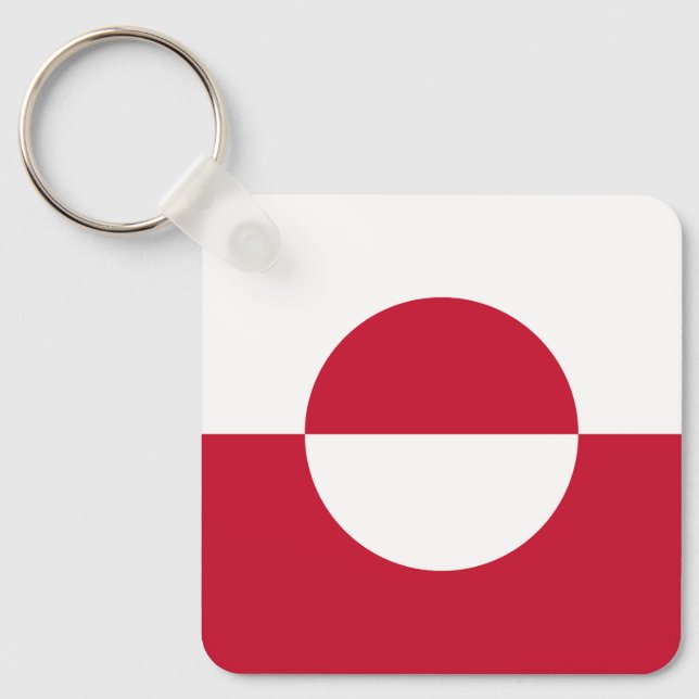 Greenland Flag Key Ring (Front)