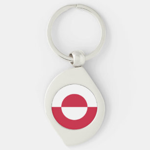 Greenland Flag Key Ring