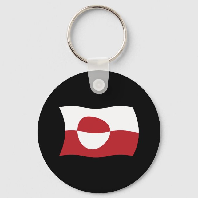 Greenland Flag Keychain (Front)