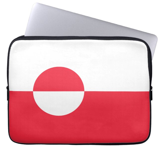 Greenland flag laptop sleeve (Front)