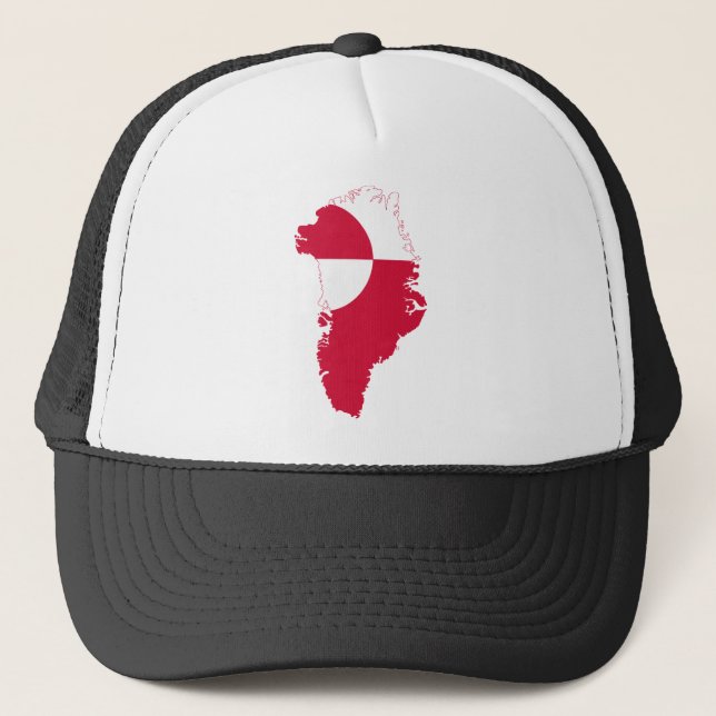Greenland Flag Map GL Trucker Hat (Front)