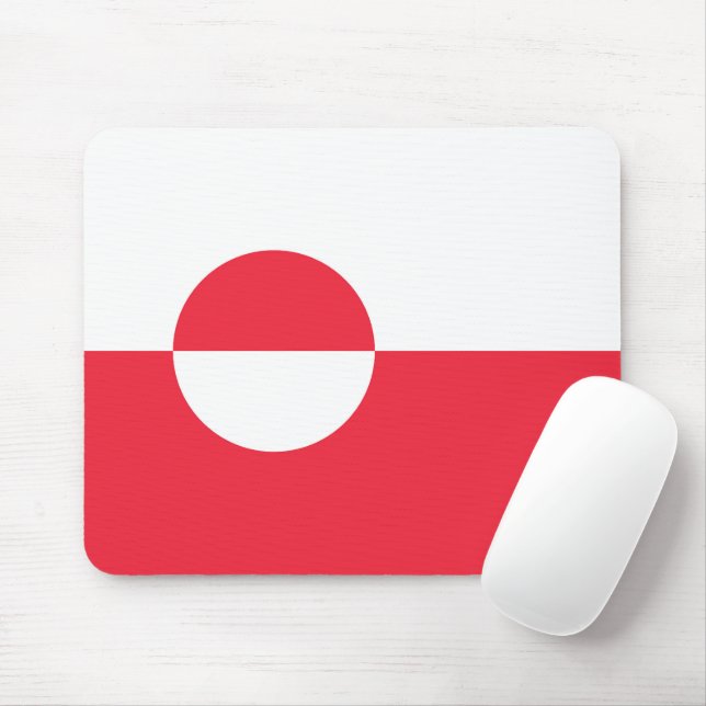 Greenland flag mouse pad (With Mouse)