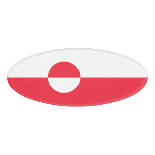 Greenland flag name tag