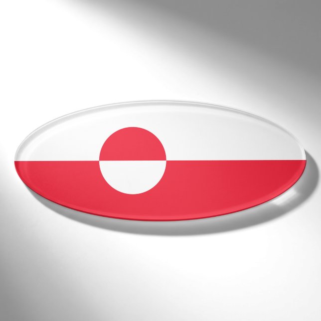 Greenland flag name tag (Front)