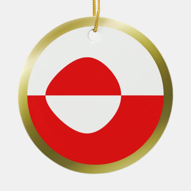 Greenland Flag Ornament (Front)