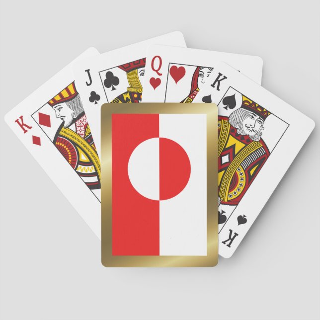 Greenland Flag Playing Cards (Back)
