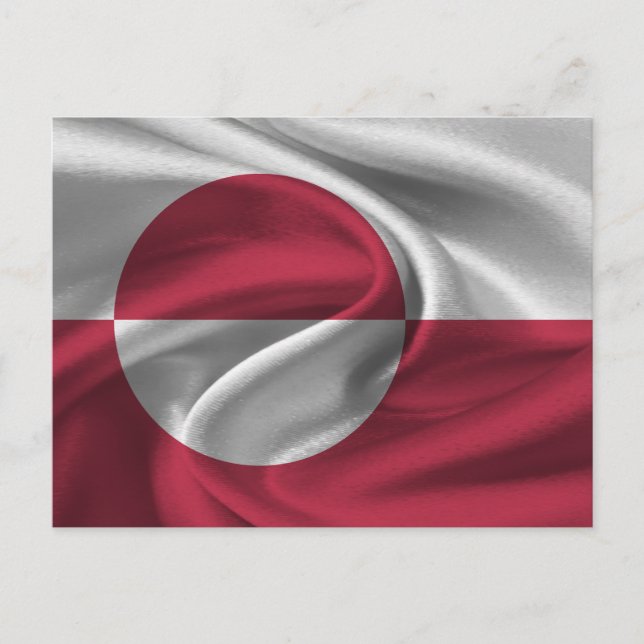 Greenland Flag Postcard (Front)