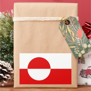 Greenland flag rectangular sticker