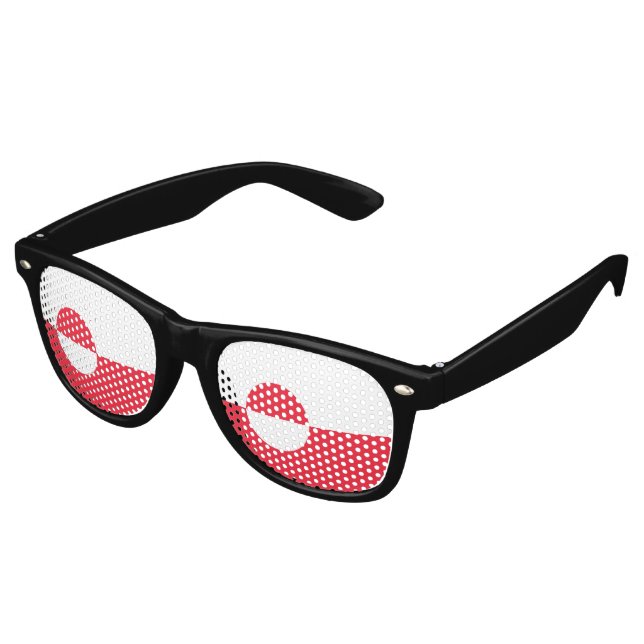 Greenland flag retro sunglasses (Angled)