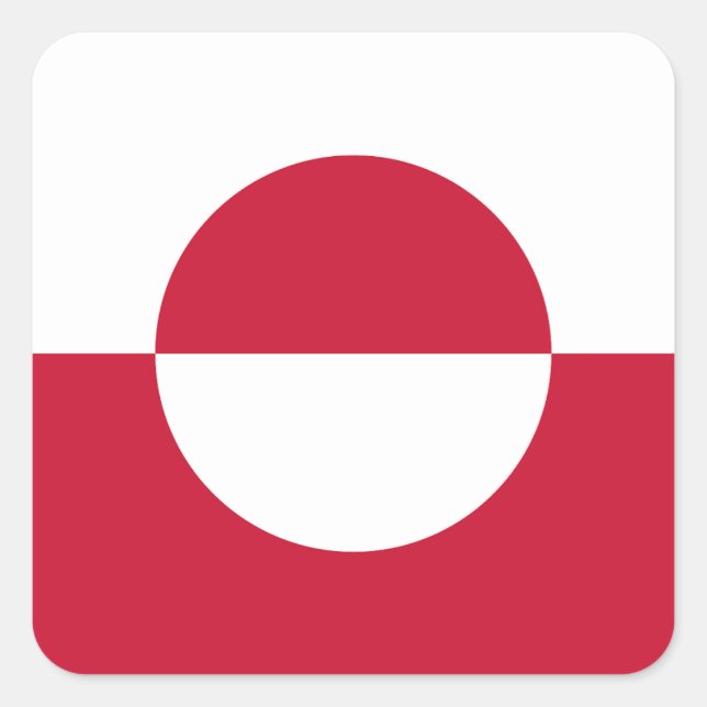 Greenland Flag Square Sticker (Front)
