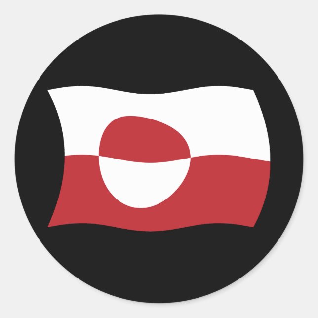 Greenland Flag Sticker (Front)