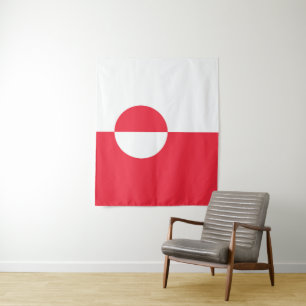 Greenland flag tapestry