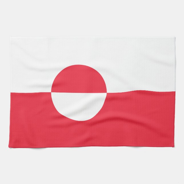 Greenland flag tea towel (Horizontal)