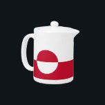 Greenland Flag Teapot<br><div class="desc">Elevate your tea time with this Greenland Flag Teapot, a perfect blend of functionality and cultural pride! Crafted with meticulous attention to detail, this teapot features the vibrant flag of Greenland, making it a unique and meaningful addition to your kitchenware collection. Its striking design not only brings a touch of...</div>