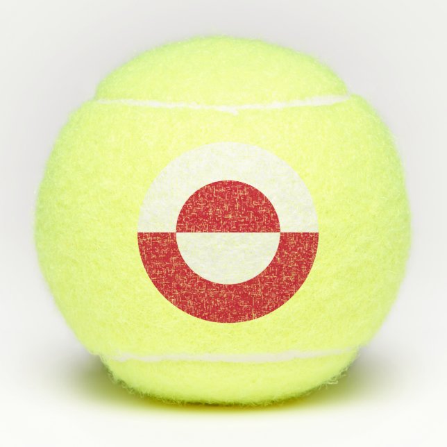 Greenland Flag Tennis Balls (Front)