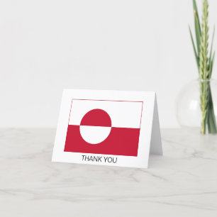 Greenland Flag Thank You Card