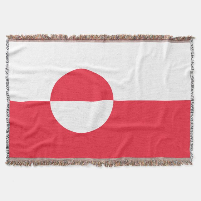 Greenland flag throw blanket (Front)