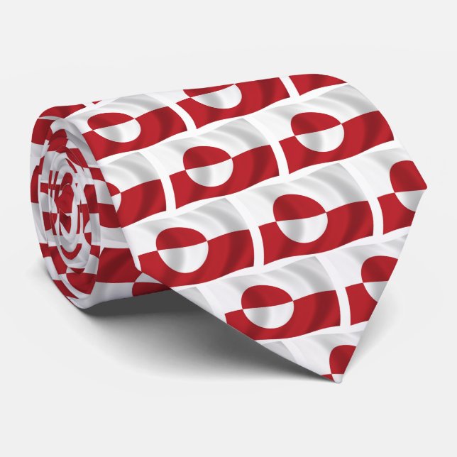 Greenland Flag Tie (Rolled)