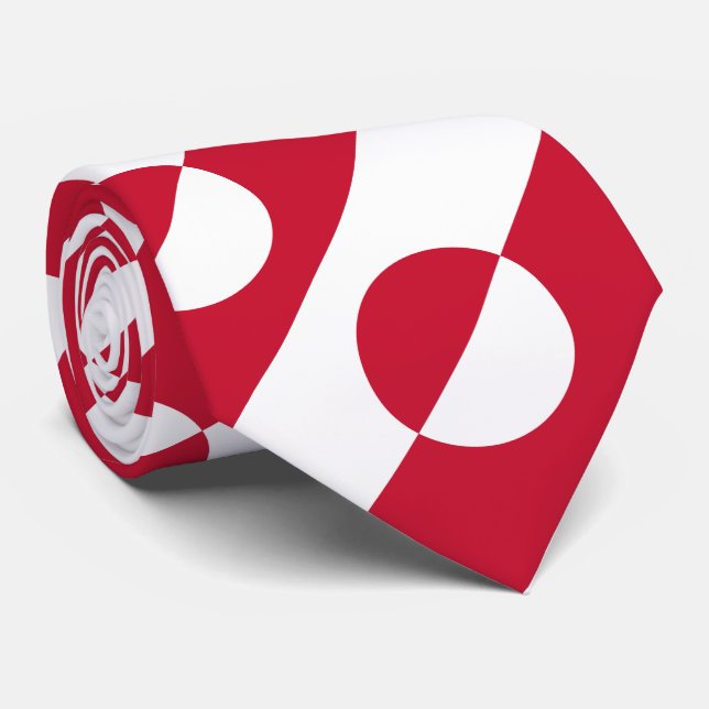 Greenland Flag Tie (Rolled)