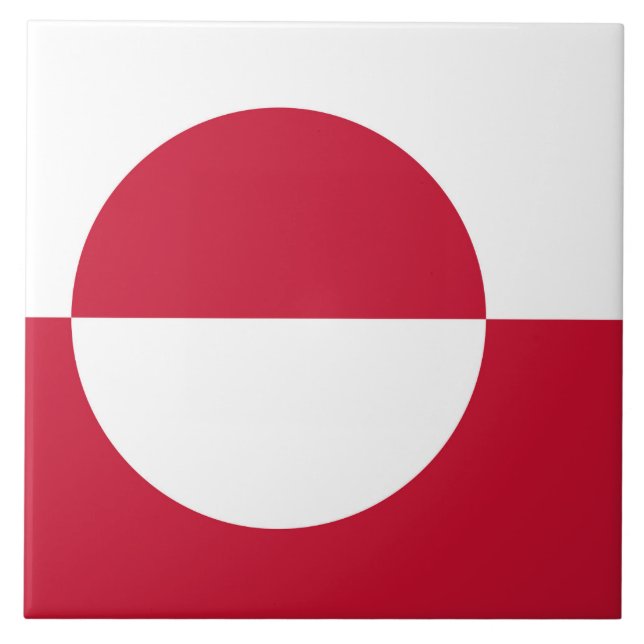 Greenland Flag Tile (Front)