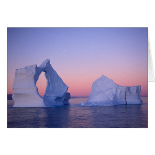 Greenland, Iceberg at sunset.
