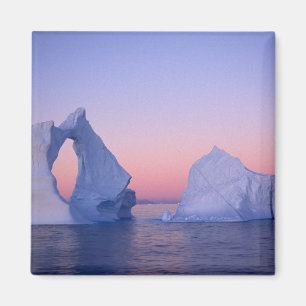 Greenland, Iceberg at sunset. Magnet