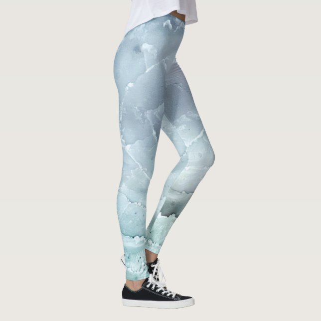 Greenland Igloo Ice Blocks Pattern Design Leggings (Right)