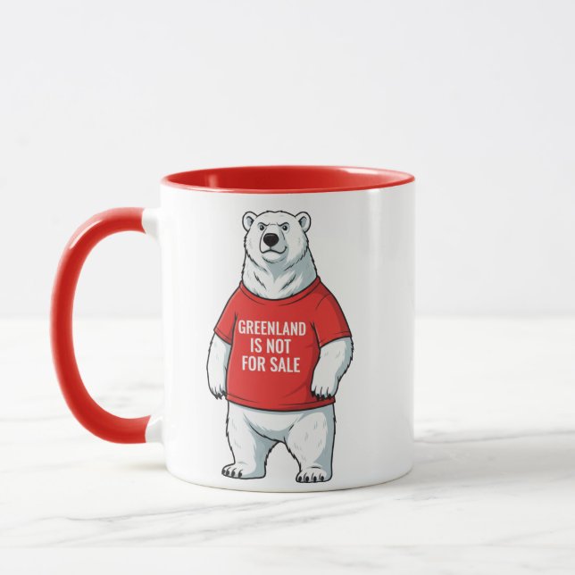 Greenland Is Not For Sale Polar Bear  Mug (Left)