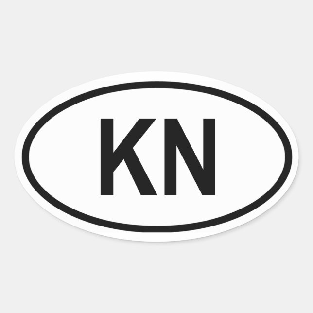 Greenland "KN" Oval Sticker (Front)