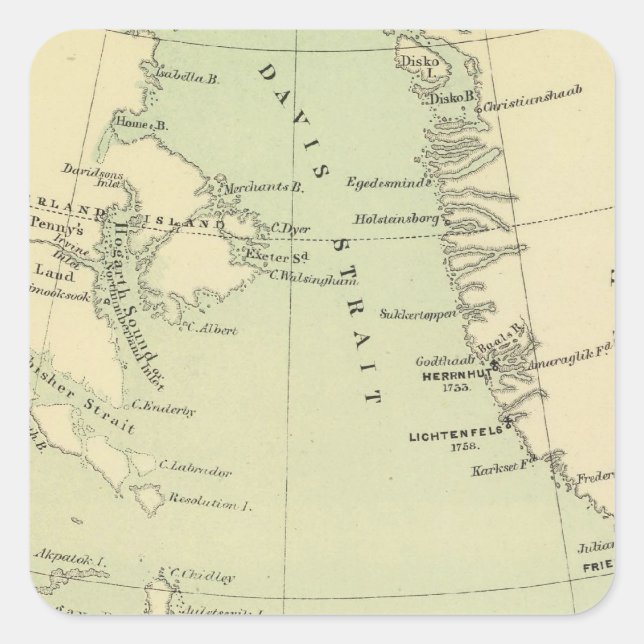 Greenland, Labrador Square Sticker (Front)