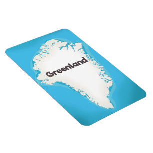 Greenland map magnet