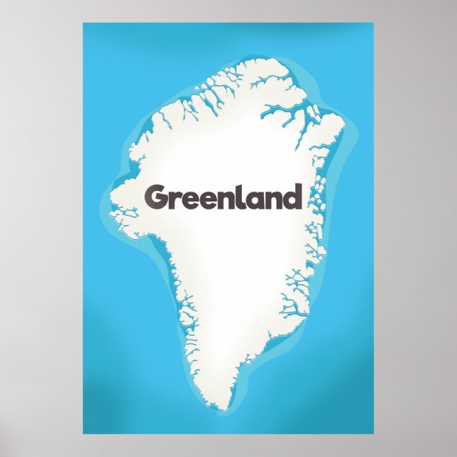 Greenland map poster (Front)