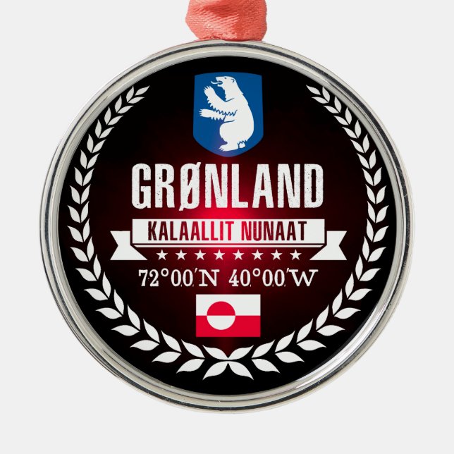 Greenland Metal Tree Decoration (Front)